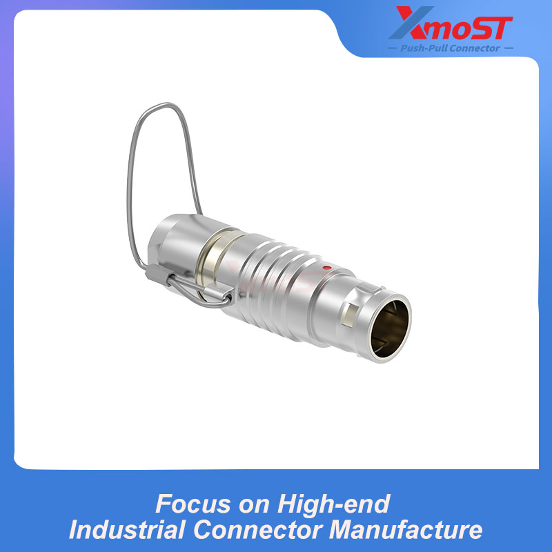 XM-LFNG Straight Push-Pull Plug with Strain-Relief Backshell and Unlocking Pull Cord - Image 2