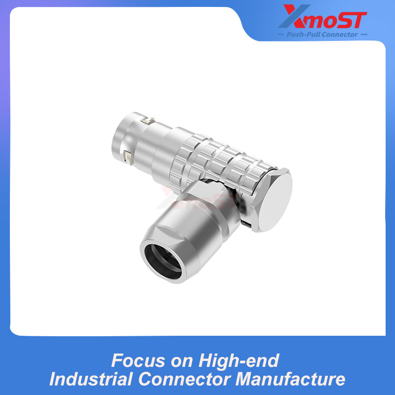 XM-LFPG 90° Right-Angle Male Push-Pull Connector with Strain Relief - Image 2