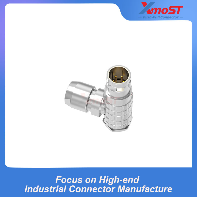 XM-LFPG 90° Right-Angle Male Push-Pull Connector with Strain Relief - Image 3