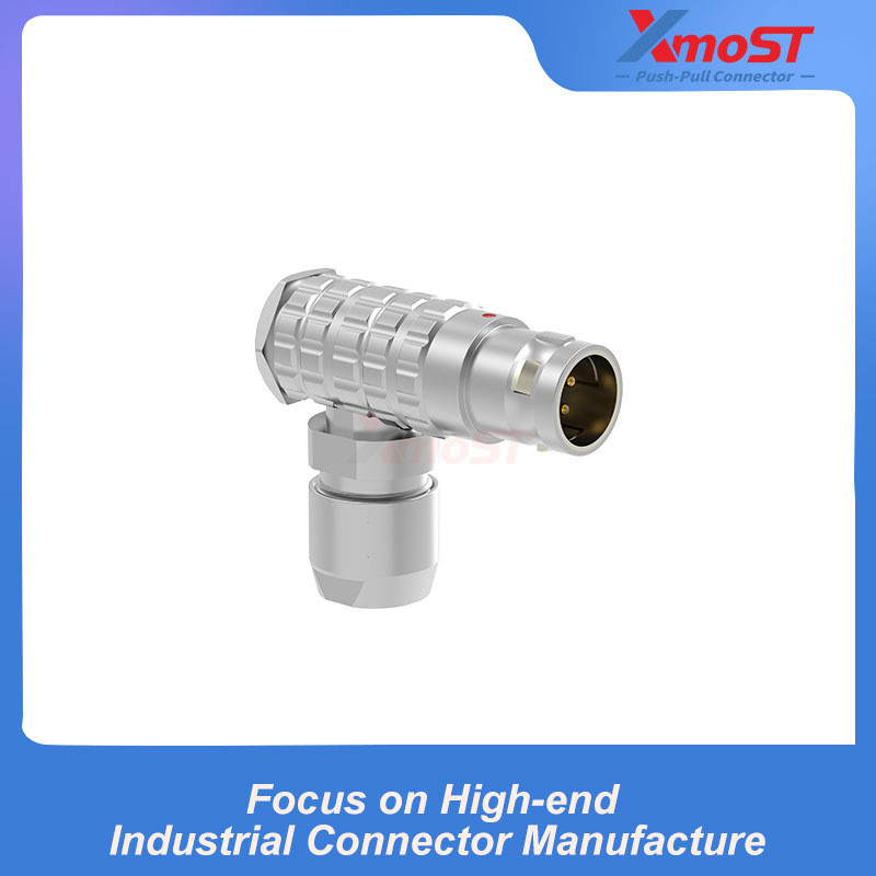 XM-LFPG 90° Right-Angle Male Push-Pull Connector with Strain Relief - Image 4