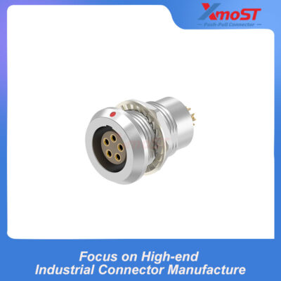 XM-LHGG B Series Nut-Mount Fixed Female Receptacle, Watertight or Vacuum Sealed