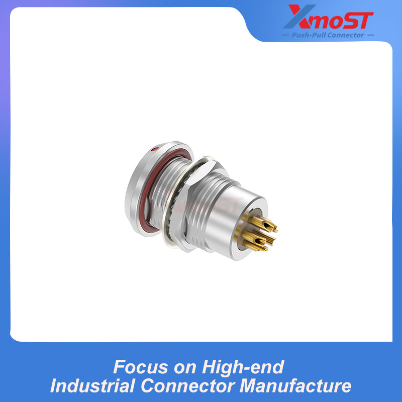XM-LHGG B Series Nut-Mount Fixed Female Receptacle, Watertight or Vacuum Sealed - Image 4