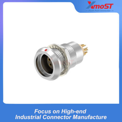 XM-LHHG B Series Nut-Mount Fixed Female Receptacle, Watertight or Vacuum Sealed