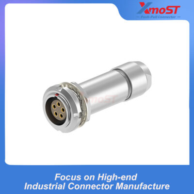 XM-LPFG B Series Twin-Nut-Mount Fixed Male Receptacle with Cable Clamp