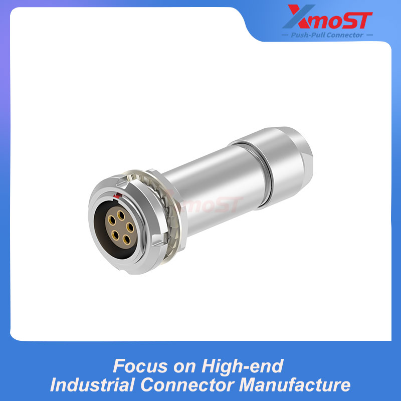 XM-LPFG B Series Twin-Nut-Mount Fixed Male Receptacle with Cable Clamp