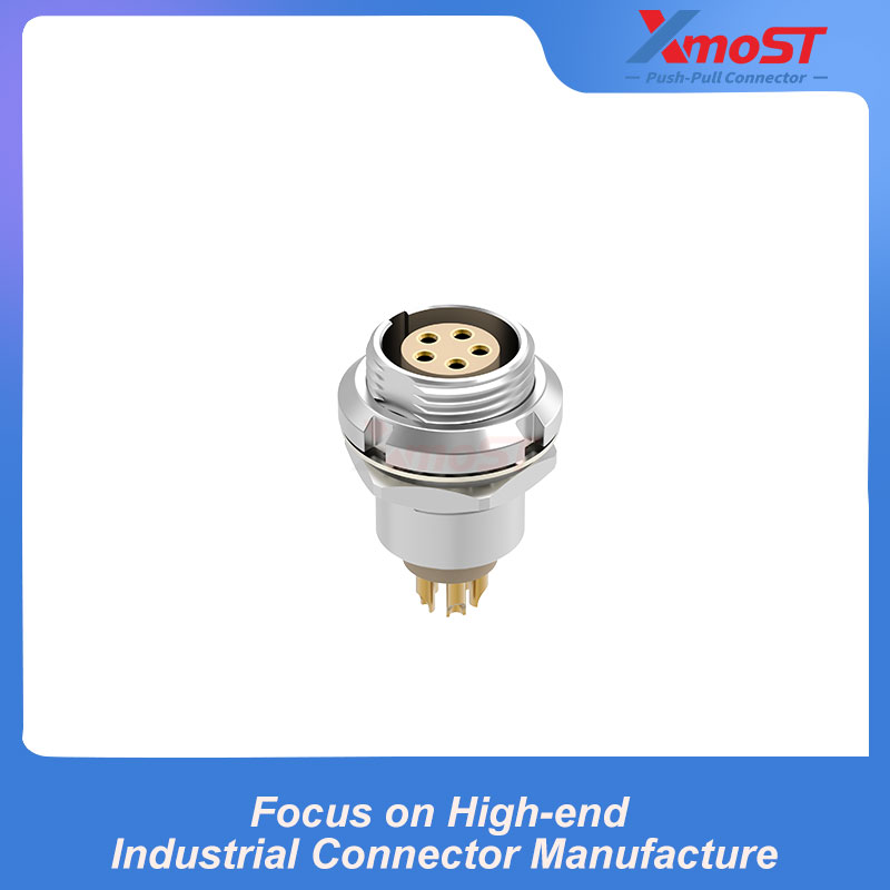 XM-LECG B Series Twin-Nut-Mount Fixed Female Receptacle - Image 3
