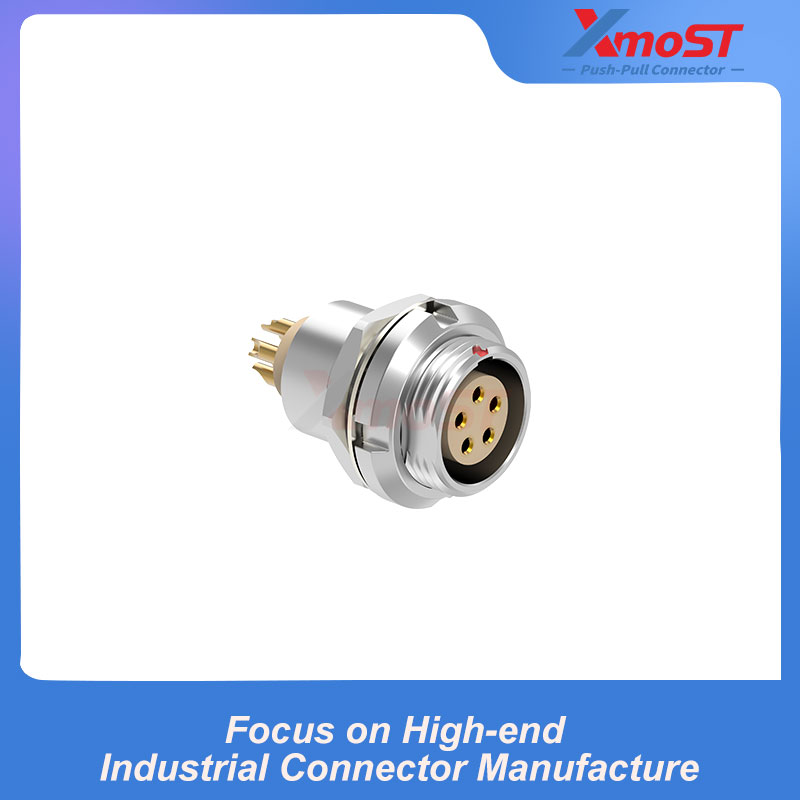 XM-LECG B Series Twin-Nut-Mount Fixed Female Receptacle - Image 2