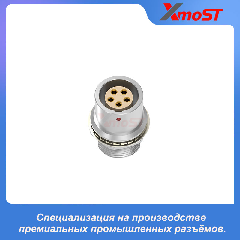 XM-LEHG — стационарная розетка серии B с креплением гайкой и выступающим передним корпусом — изображение 3