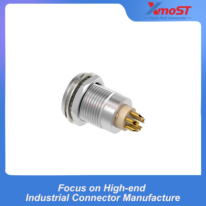 XM-LENG B Series Nut-Mount Fixed Female Receptacle with Grounding Pin - Image 4