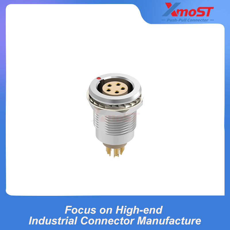 XM-LENG B Series Nut-Mount Fixed Female Receptacle with Grounding Pin - Image 3