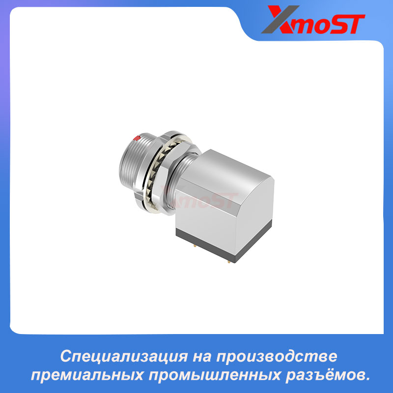 XM-LEXG — угловая розетка серии B для печатной платы с креплением двумя гайками — изображение 3