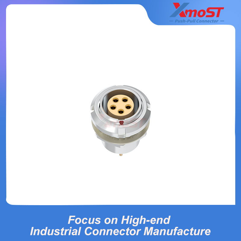 XM-LECG B Series Twin-Nut Panel-Mount PCB Receptacle - Image 2