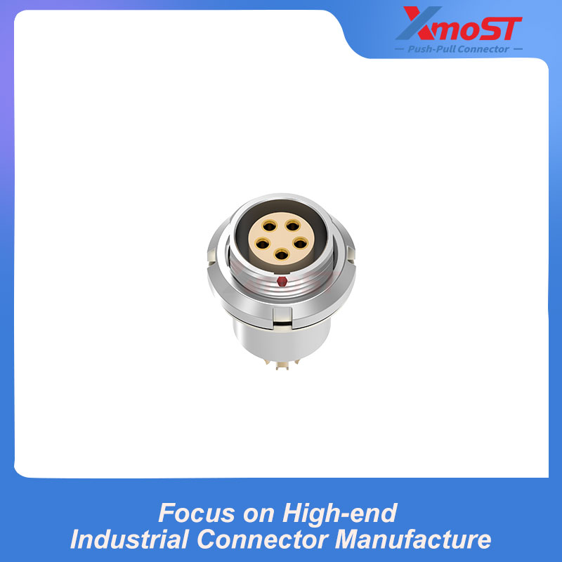 XM-LEEG B Series Rear Panel Nut-Mount Fixed Female Receptacle - Image 3