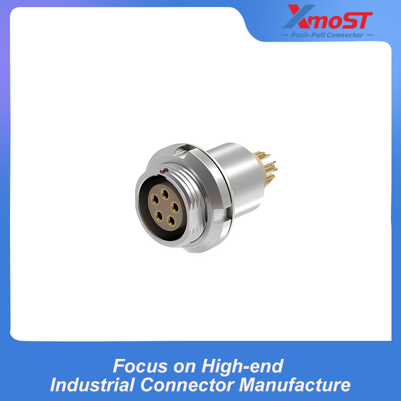 XM-LEEG B Series Rear Panel Nut-Mount Fixed Female Receptacle
