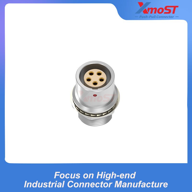 XM-LEHG B Series Nut-Mount Fixed Female Receptacle with Protruding Housing - Image 3