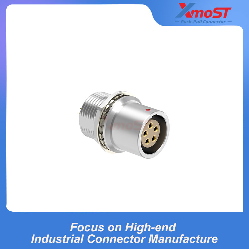 XM-LEHG B Series Nut-Mount Fixed Female Receptacle with Protruding Housing - Image 2