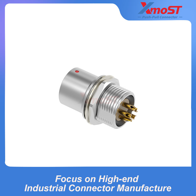 XM-LEHG B Series Nut-Mount Fixed Female Receptacle with Protruding Housing - Image 4