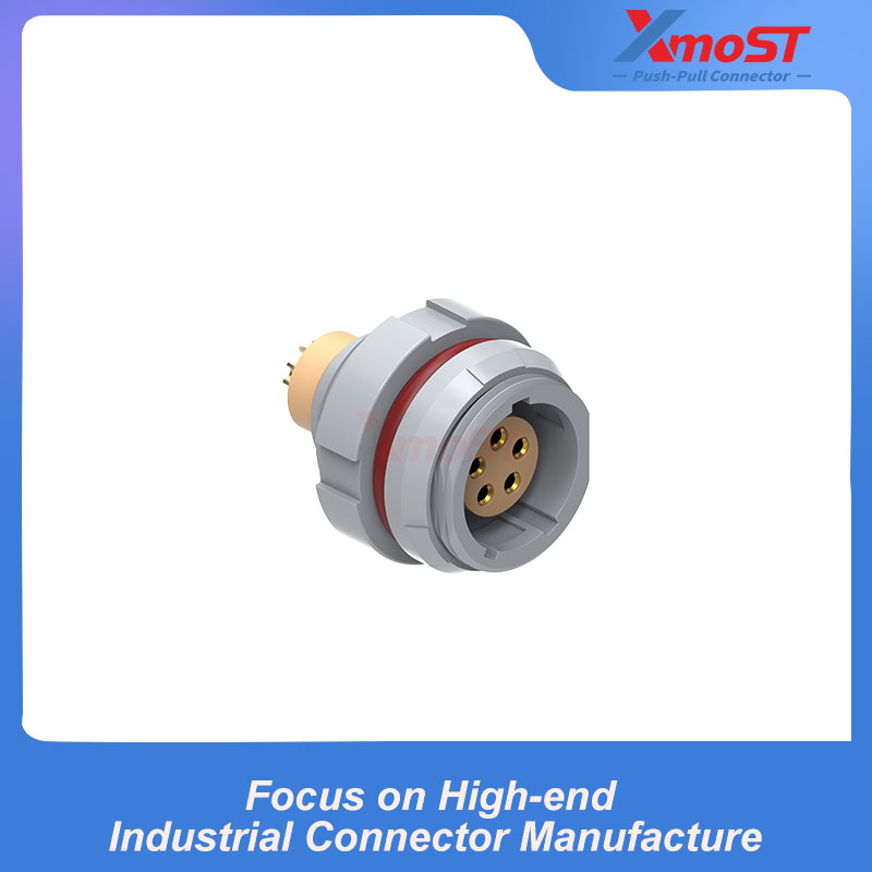 XM-LCLB 2P Fixed Receptacle with Internal Nut Mount - Image 2
