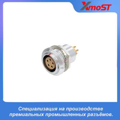 XM-LECG серии B — панельная розетка для печатной платы с креплением двумя гайками