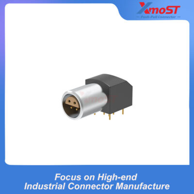 XM-LEPL S Series Right Angle PCB Receptacle, Half-Moon Interface