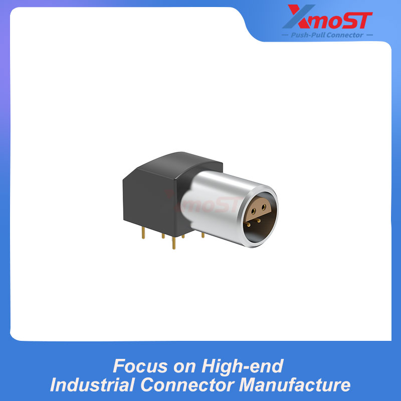 XM-LEPL S Series Right Angle PCB Receptacle, Half-Moon Interface - Image 2