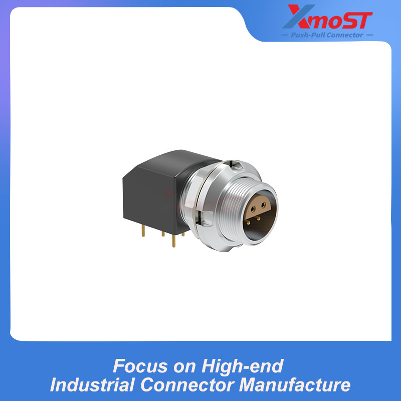 XM-LEXP S Series Right Angle PCB Receptacle, Twin Nut Mount - Image 2