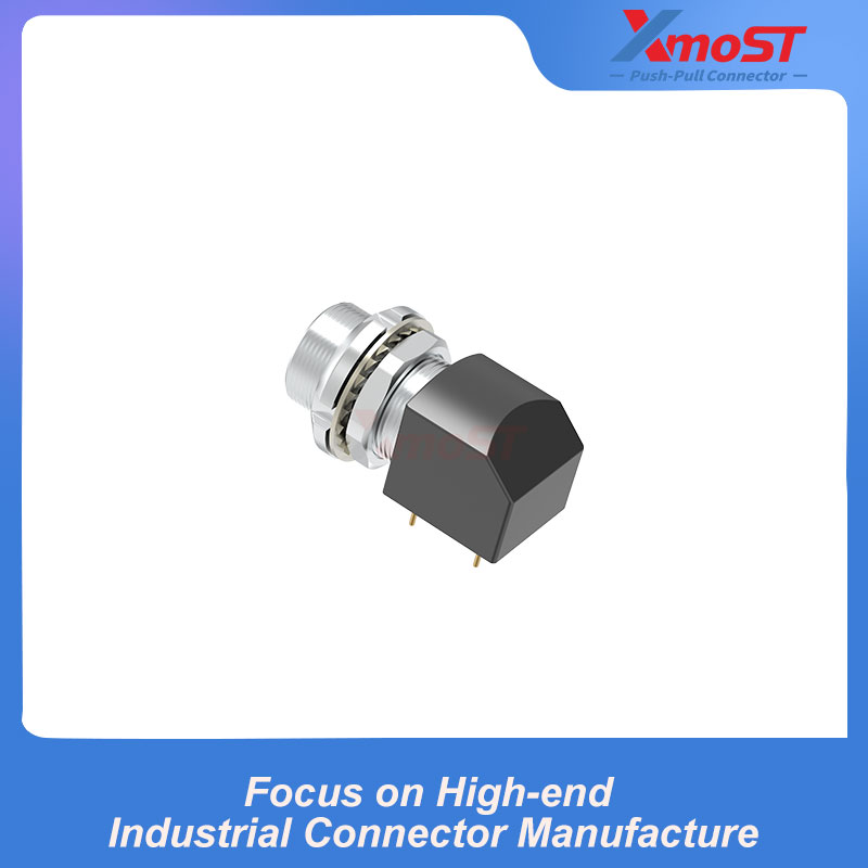 XM-LEXP S Series Right Angle PCB Receptacle, Twin Nut Mount - Image 4