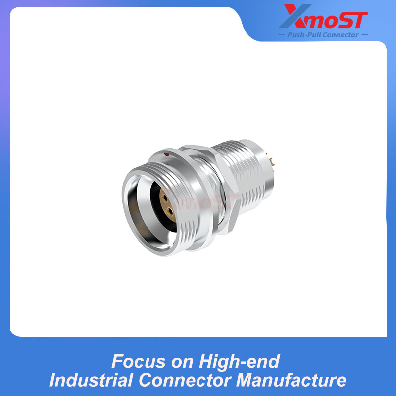 XM-LHVG Female Fixed Receptacle, Nut Mount, Vacuum Sealed