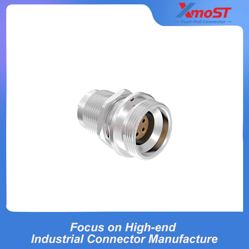 XM-LHVG Female Fixed Receptacle, Nut Mount, Vacuum Sealed - Image 2