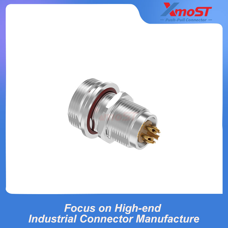 XM-LHVG Female Fixed Receptacle, Nut Mount, Vacuum Sealed - Image 4