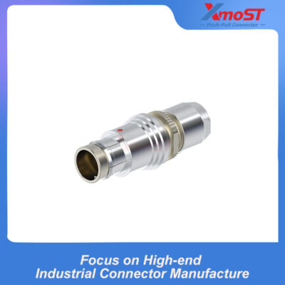 XM-OAS1 F Series Push-Pull Connector, Short Straight Plug with Cable Clamp
