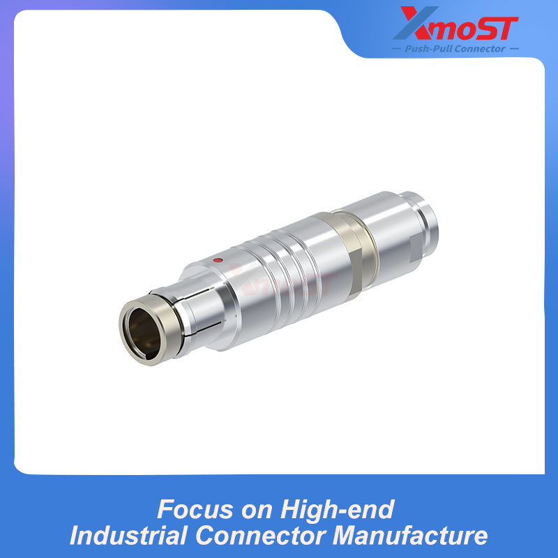XM-OS41 F Series Push-Pull Connector, Standard Straight Plug with Cable Clamp