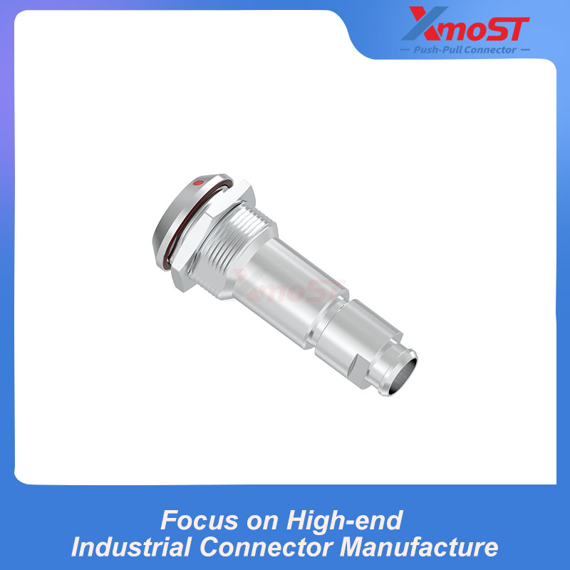 XM-LPKG Fixed Receptacle with Alignment Pin and Cable Clamp | K Series Push-Pull Connector - Image 4