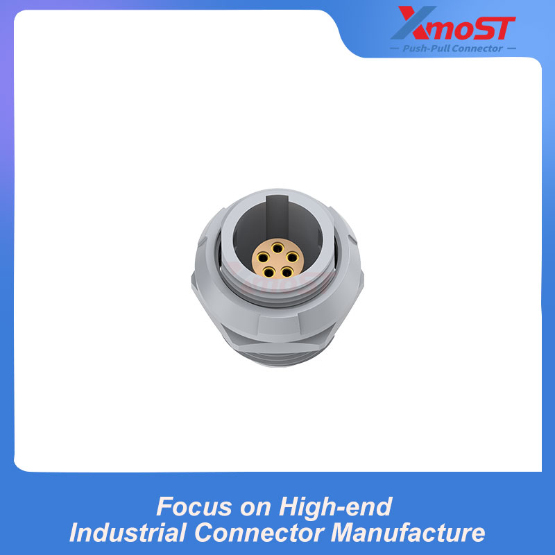 XM-LPKG 1P Fixed Receptacle, Internal & External Nut Mount - Image 2
