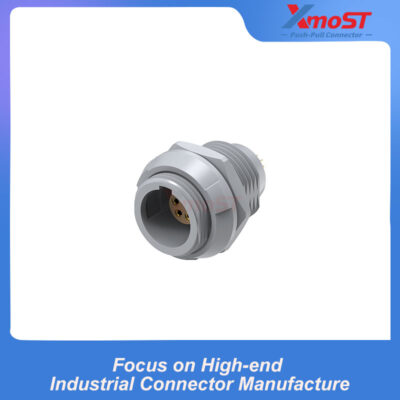 XM-LPKG 1P Fixed Receptacle, Internal & External Nut Mount