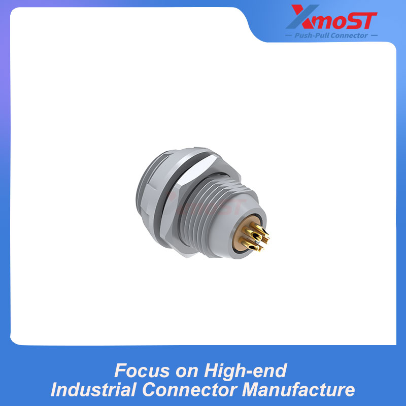 XM-LPKG 1P Fixed Receptacle, Internal & External Nut Mount - Image 4