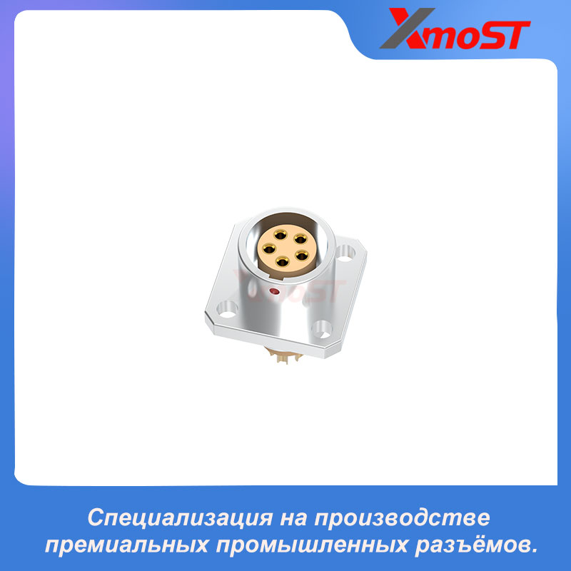 XM-LZDG — панельная розетка с квадратным фланцем и винтовым креплением — изображение 3