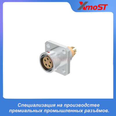 XM-LZDG — панельная розетка с квадратным фланцем и винтовым креплением