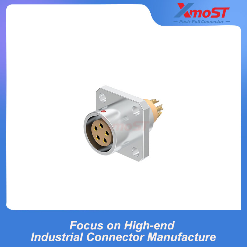 XM-LZDG Square-Flange Screw-Mount Female Receptacle