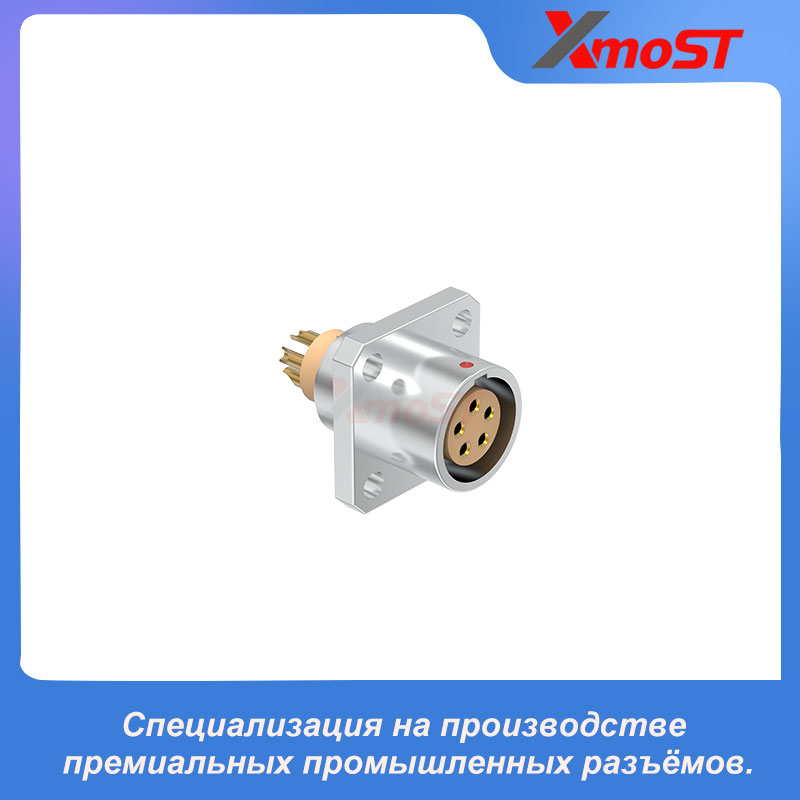 XM-LZDG — панельная розетка с квадратным фланцем и винтовым креплением — изображение 2
