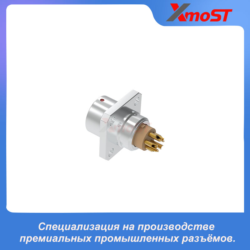 XM-LZDG — панельная розетка с квадратным фланцем и винтовым креплением — изображение 4
