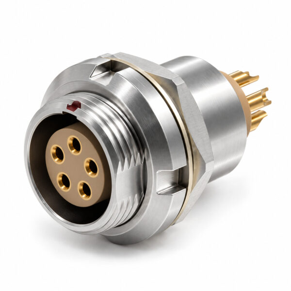 XM-LECG B Series Twin-Nut-Mount Fixed Female Receptacle