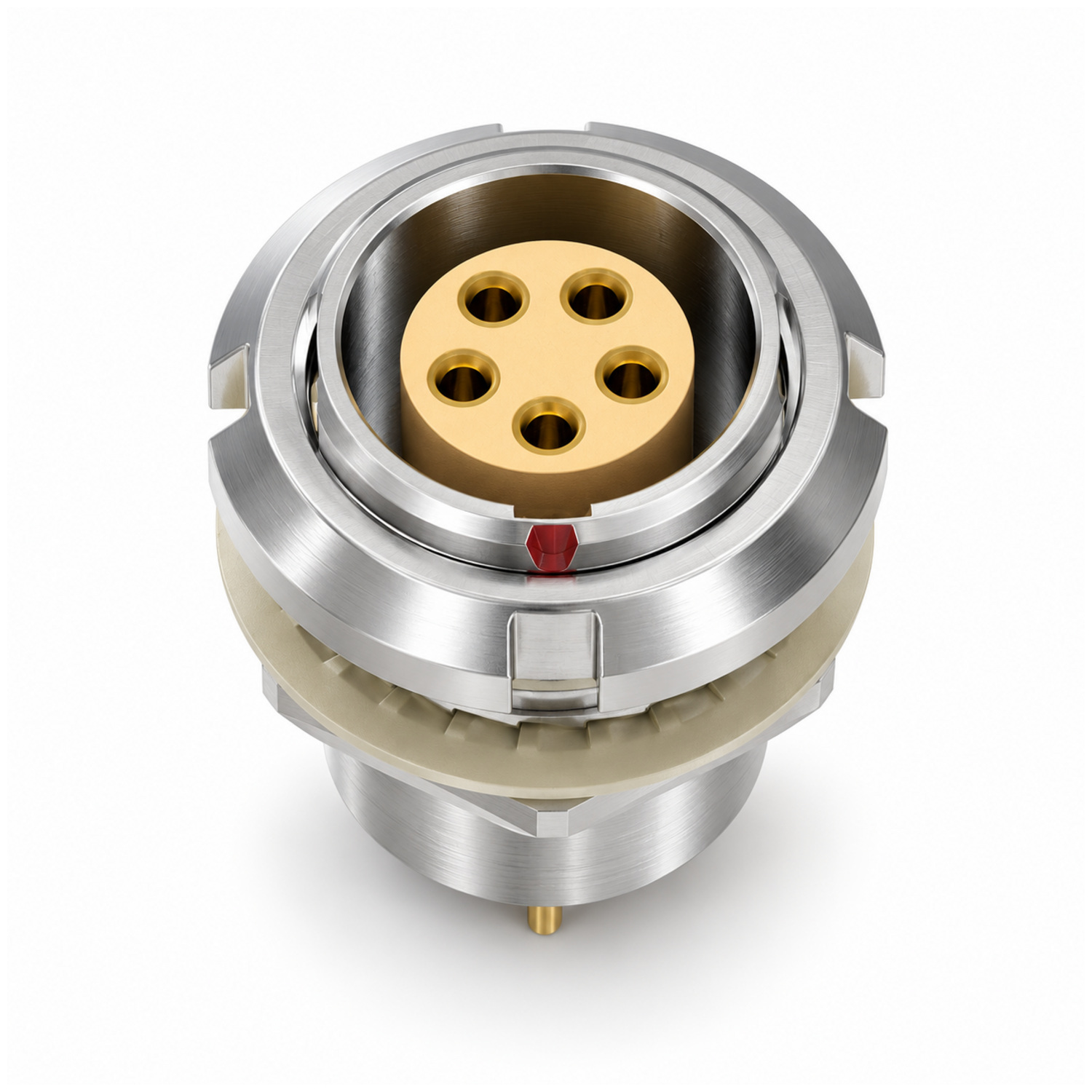 XM-LECG B Series Twin-Nut Panel-Mount PCB Receptacle - Image 3
