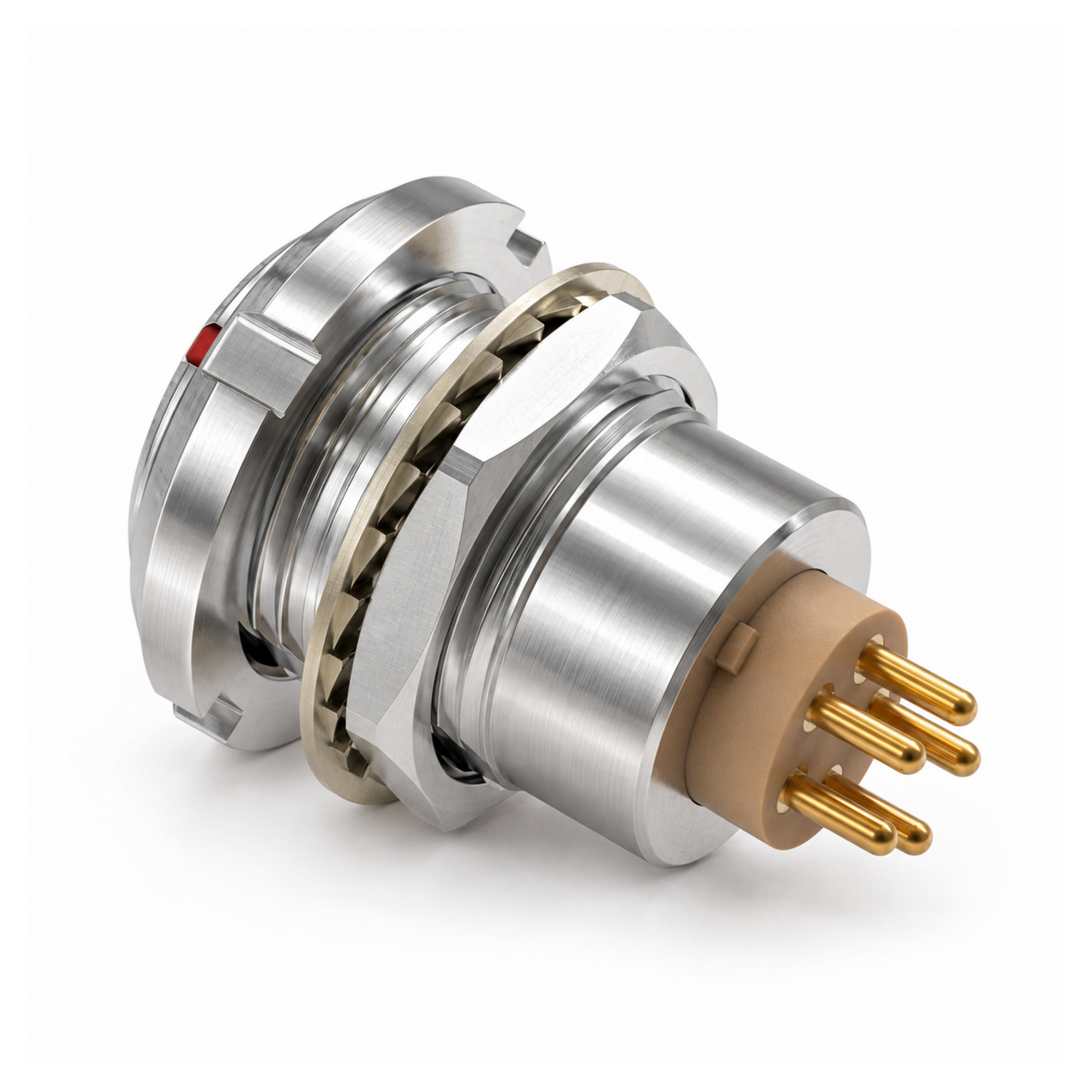 XM-LECG B Series Twin-Nut Panel-Mount PCB Receptacle - Image 4