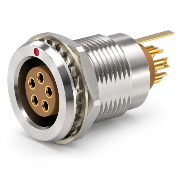 XM-LENG B Series Nut-Mount Fixed Female Receptacle with Grounding Pin