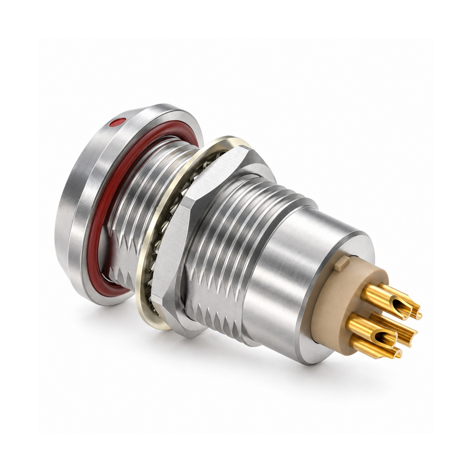 XM-LHHG B Series Nut-Mount Fixed Female Receptacle, Watertight or Vacuum Sealed - Image 4
