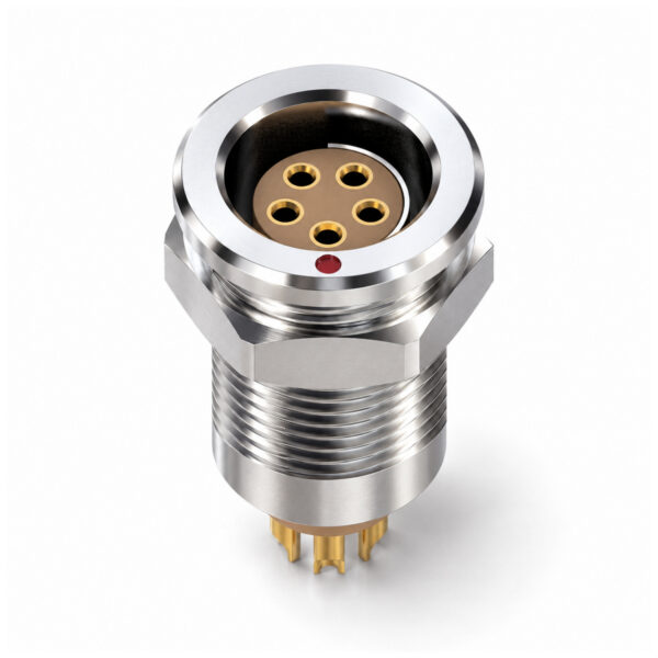 XM-OG11 F Series Push-Pull Connector, Fixed Receptacle with Internal Nut Mount