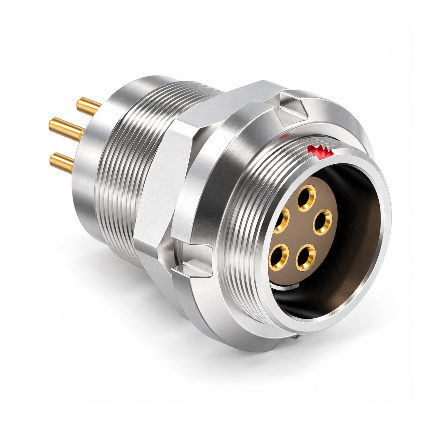 XM-OG51 F Series Fixed Push-Pull Connector, Dual Nut Mount PCB - Image 2