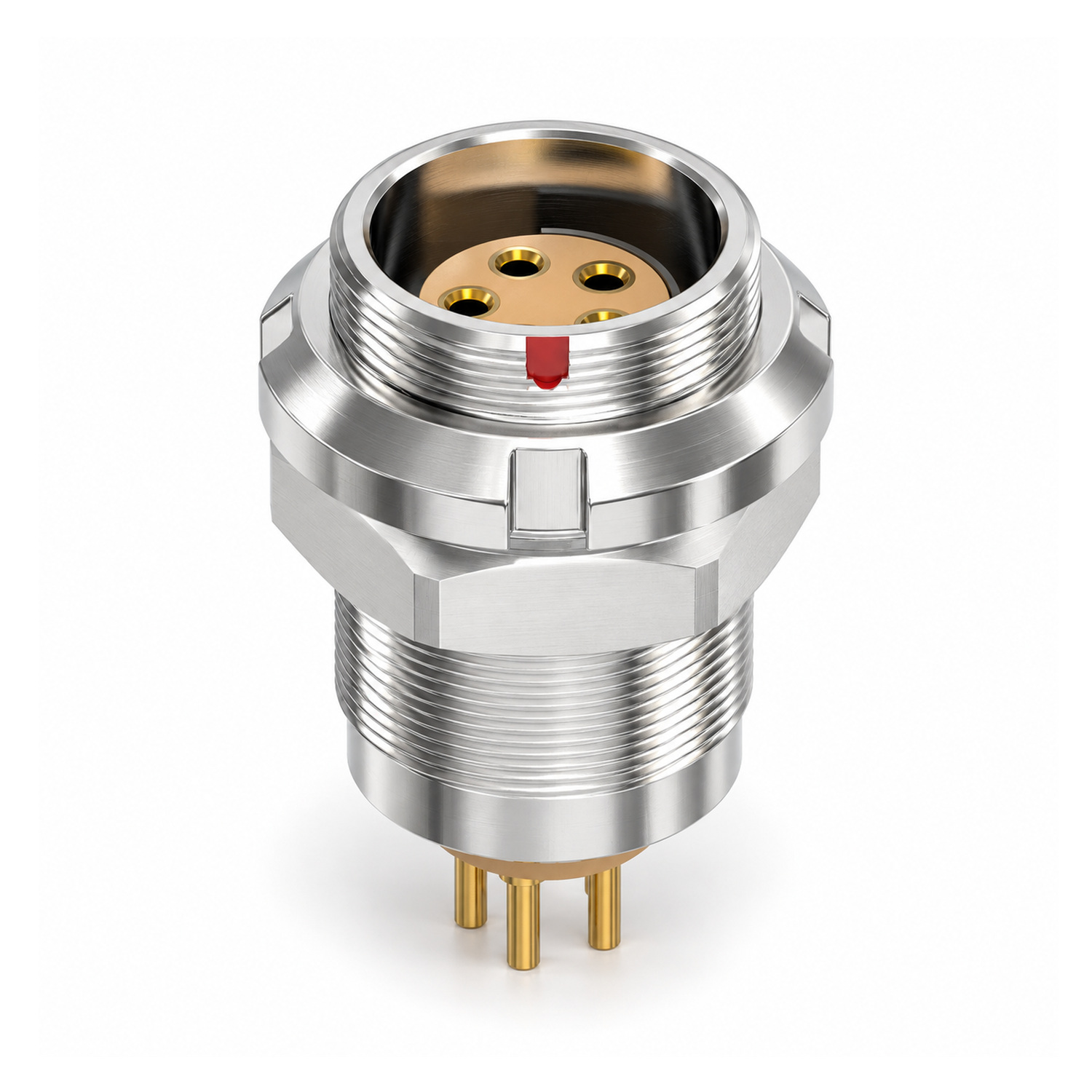 XM-OG51 F Series Fixed Push-Pull Connector, Dual Nut Mount PCB - Image 3