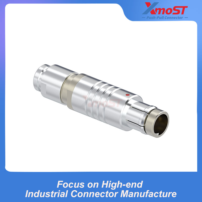 XM-OS41 F Series Push-Pull Connector, Standard Straight Plug with Cable Clamp - Image 2